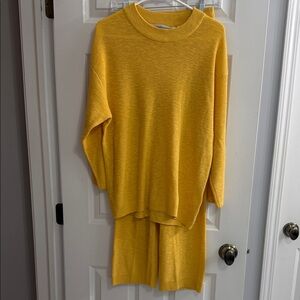 Free People /FP BEACH MARIGOLD CROWN Knit Crewneck Sweater Set NWT